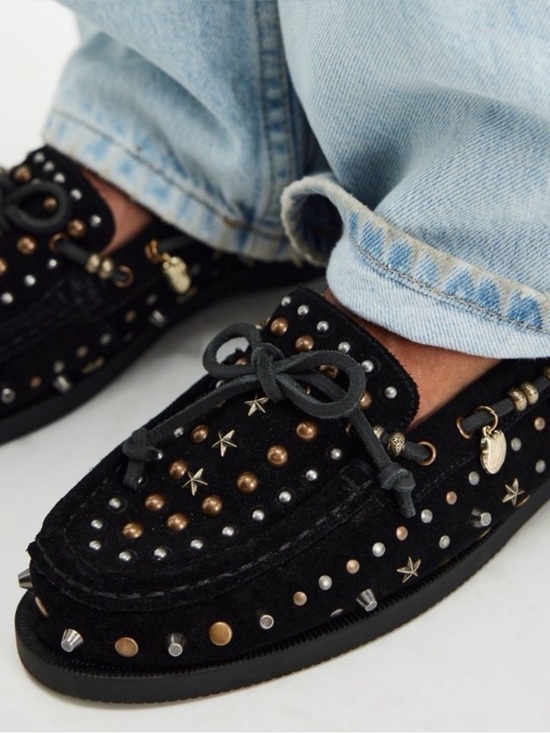 Free People Shoes - Free People Stargazer Studded Boat Shoes NEW